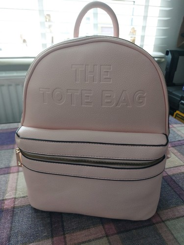 The tote bag pink leather - -,